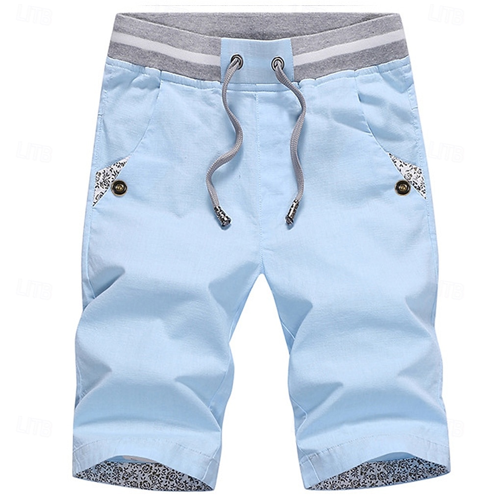 Per uomo Shorts Shorts di Lino Pantaloncini Estivi Shorts da Spiaggia Coulisse Tasca Elastico in vita Blocco di colori Tinta unita Comodità Traspirante Corto Casuale Quotidiano Spiaggia Vacanza Moda del 2026 a $17.99 –P8