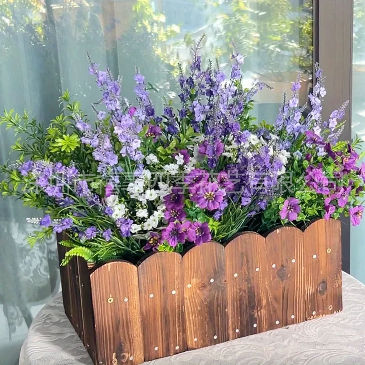 18 künstliche Blumensträuße für den Außenbereich, lila-violett-lavendelfarbener Kunststrauß, UV-beständig &wasserfeste, dekorative Begrünung für drinnen und draußen, Blumenarrangement für Zuhause, 2026 - $31.99 –P5