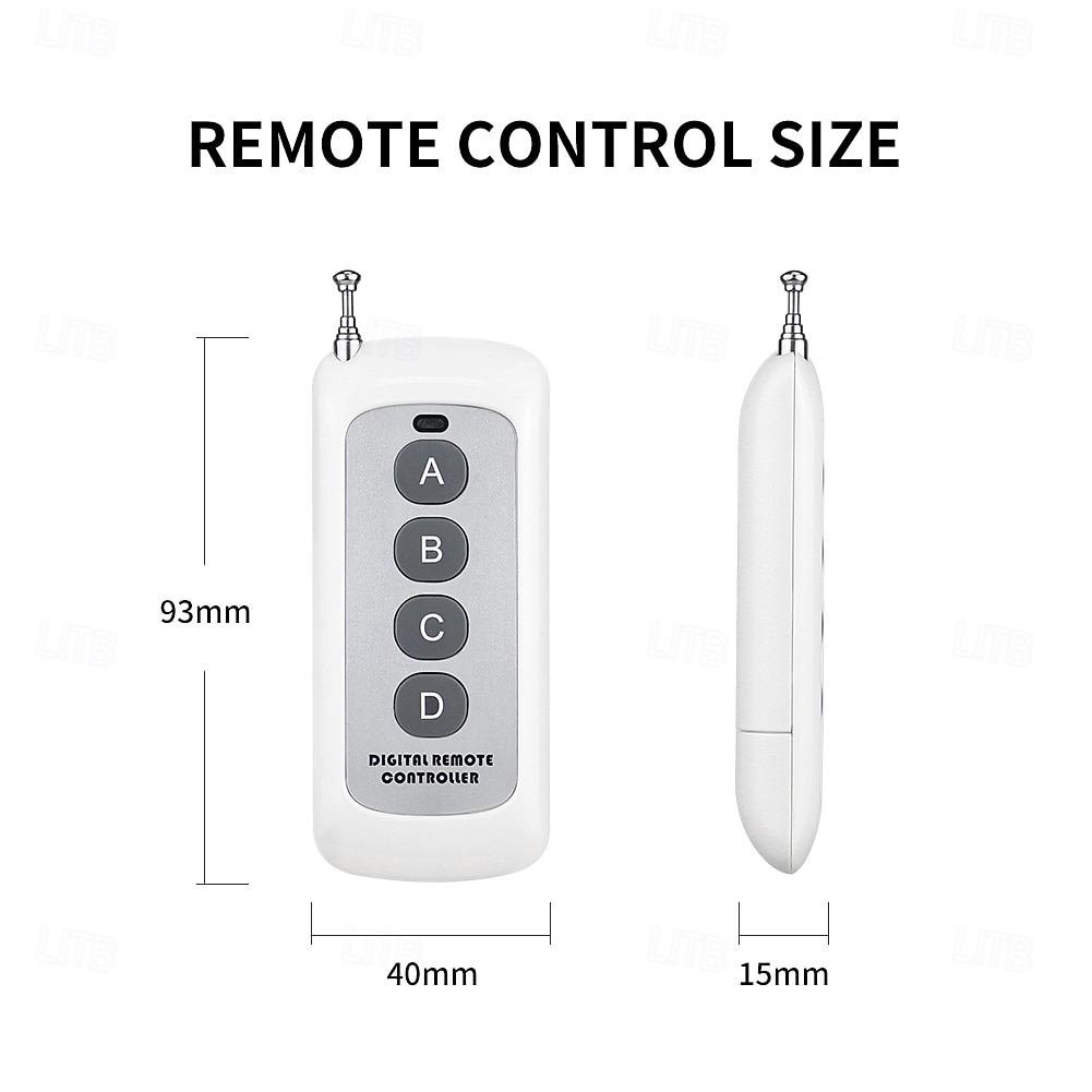 DC 12V 24V 36V 4-Channel Wireless Remote Control Switch, 433MHz RF Relay Receiver Module with 2 Long Range Antennas & 4-Button Transmitter, 10A Controller for Garage Gate Lights DIY 2026 - $25.99 –P3