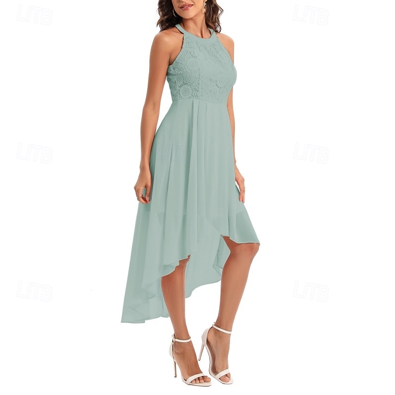 Women's Midi Dress Chiffon Dress Casual Dress Elegant Fashion Modern Outdoor Vacation Party Regular Fit Plain Sleeveless Halter Neck Blue Pink Purple Summer Spring 2026 - $39.99 –P19