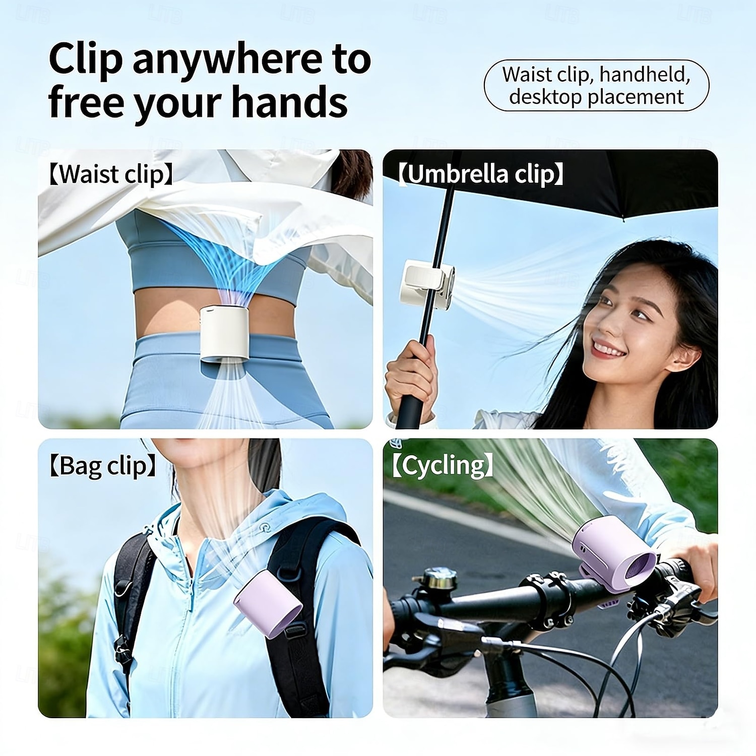 2026 Car Clip On Air Conditioner Fan with 16°C Semiconductor Cooling Chips,199 Speeds Adjustable, LED Display & 360° Rotation, Portable Personal Cooling Fan for Car Office Bike Beach Umbrella 2026 - $30.99 –P5