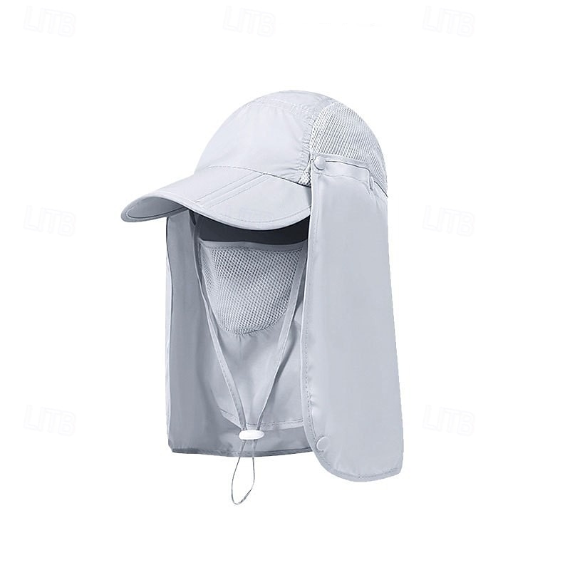 Heren outdoor zonnehoed met nekflap, zomerse UV-beschermende visserspet, ademend lichtgewicht gezichtsscherm voor wandelen, kamperen en vissen &buitenactiviteiten 2026 - $18.99 –P9