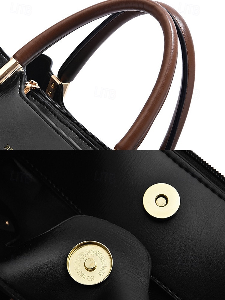 Bolso de mano elegante para mujer, de piel sintética, disponible en varios colores, con correa ajustable para el hombro, ideal para el uso diario, para ir al trabajo, para viajar y para reuniones 2026 - $29.99 –P11