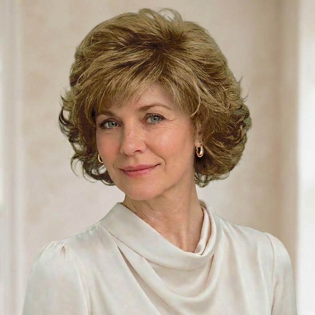 Elegant Layered Synthetic Wig for Women - Soft Waves, Natural Blonde Color, Stylish Short Hairstyle 2026 - $29.99 –P1