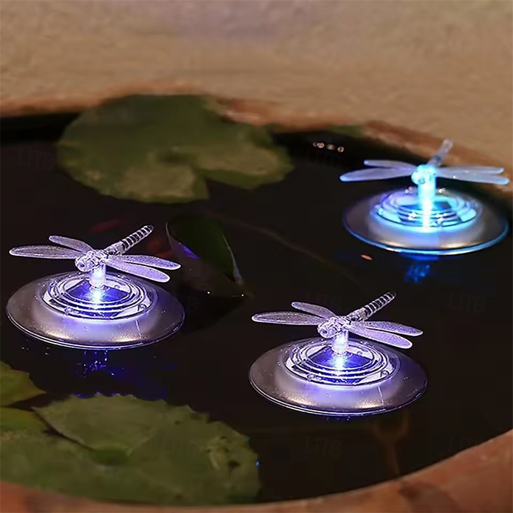 Lot de 2 lampes flottantes LED solaires colorées en forme de papillon et de libellule, idéales pour décorer un jardin, une fontaine, une piscine ou un bassin. de 2026 ? $30.99 –P7