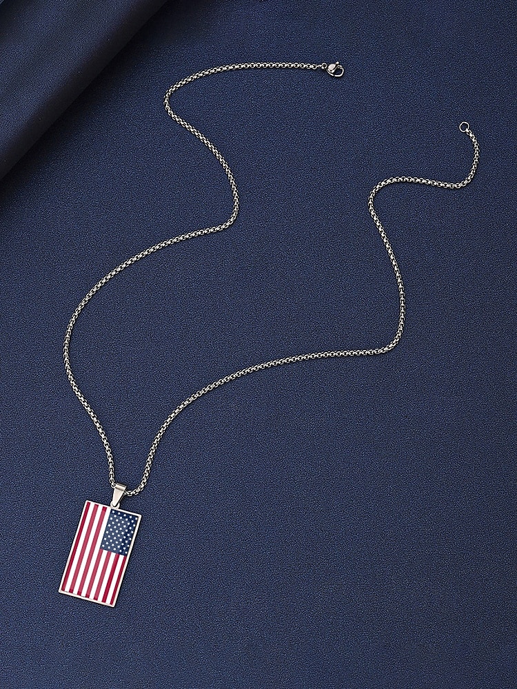 Collana da uomo con ciondolo a forma di bandiera in acciaio inossidabile, collana con catena a bandiera di diversi paesi per le partite di calcio, per sostenere i tifosi, per fare il tifo allo stadio, per l'abbigliamento sportivo casual e per tutti i gior del 2026 a $9.99 –P8