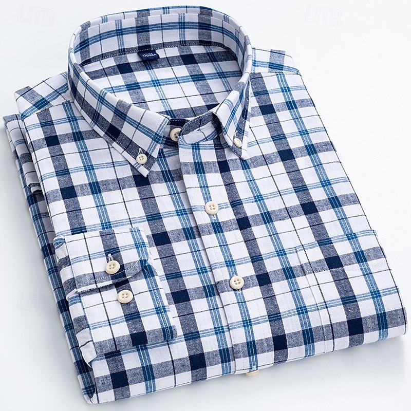 Per uomo Camicia Camicia di lino Camicia elegante Camicia button-down Blocco di colori Quotidiano Affari Blu Blu chiaro Bianco Rosso Manica Lunga Collo ripiegato Tutte le stagioni Abbigliamento del 2026 a $37.99 –P13