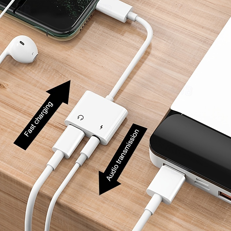 2-pack 2-i-1 lightning till 3,5 mm hörlursuttagsadapter &laddare, iPhone-splitter aux-ljuddongel kompatibel med iPhone 14 13 12 11 se 2026 - $17.99 –P3