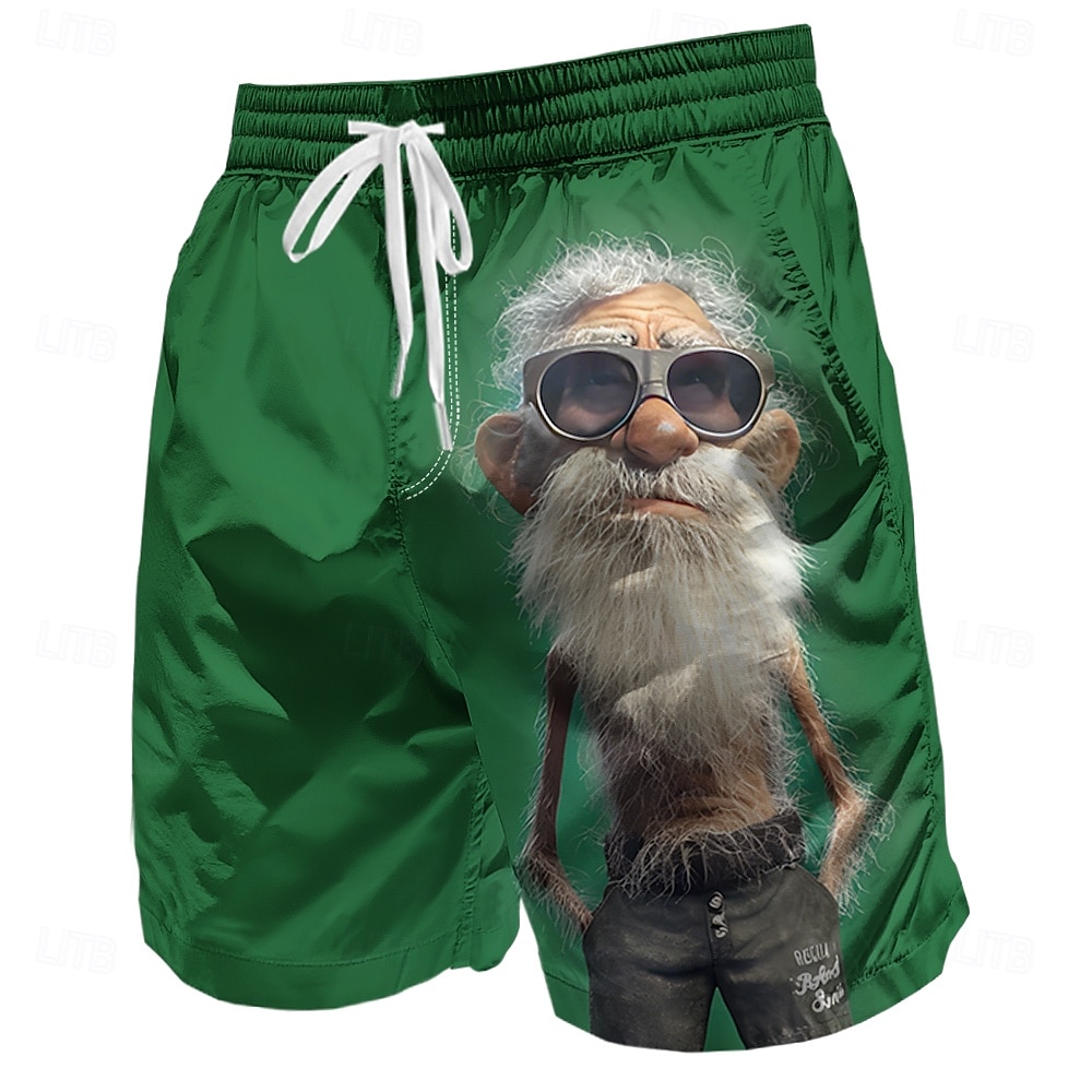 Per uomo Personaggi di cartoni animati Divertente Vecchio Uomo Costumi da bagno Pantaloncini da mare Pantaloncini da Surf Misura del girovita medio Retrò Vintage All'aperto Vacanza Abbigliamento del 2026 a $10.99 –P2