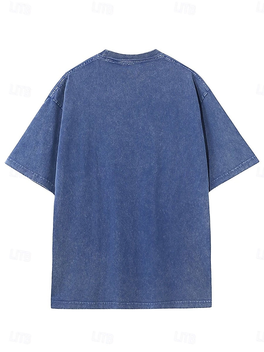 T-shirt voor dames, 100% katoen, Amerikaanse Onafhankelijkheidsdag, vintage, gewassen, print, grafische vlag, Amerikaanse vlag, stijlvol, basic, klassiek, korte mouwen, ronde hals, normale pasvorm, casual, dagelijks, blauw 2026 - $29.99 –P2