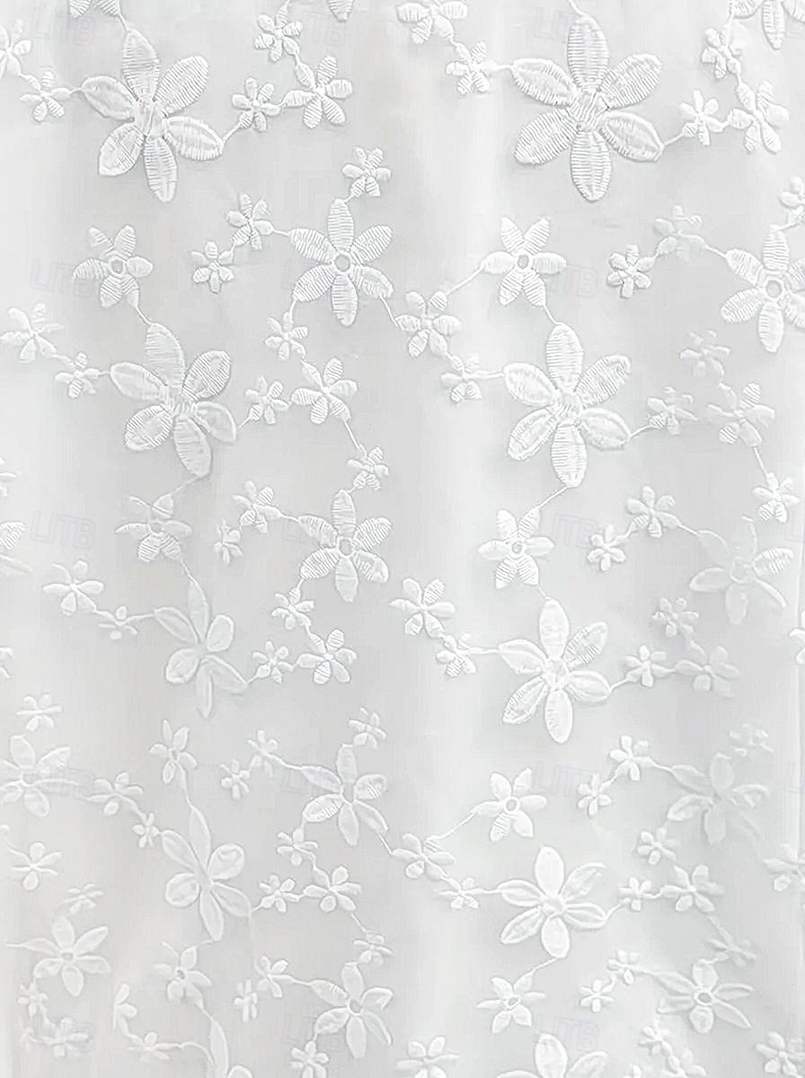 Dam Kort miniklänning Spetsklänning Vit klänning Elegant Strand Semester Helgdag Normal Blommig Ärmlös Rund hals Blå Svart Vit Rodnande Rosa Sommar Vår 2026 - $26.99 –P6
