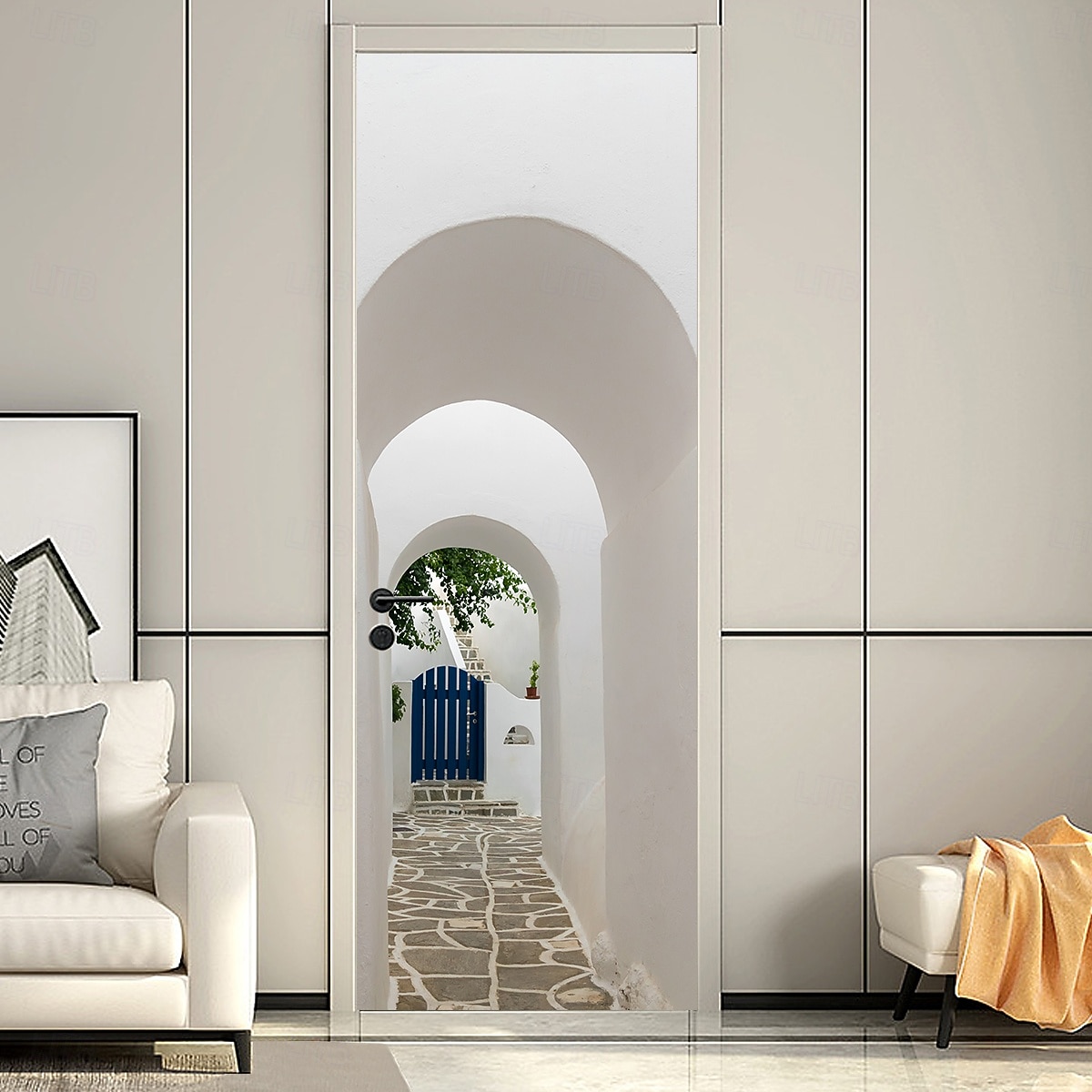 Verwijderbare zelfklevende pvc-deursticker, decoratieve sticker voor muur en deur. &Glazen sticker voor slaapkamer, woonkamer, badkamer, kamer – 30,3 x 78,7 inch 2026 - $25.99 –P5