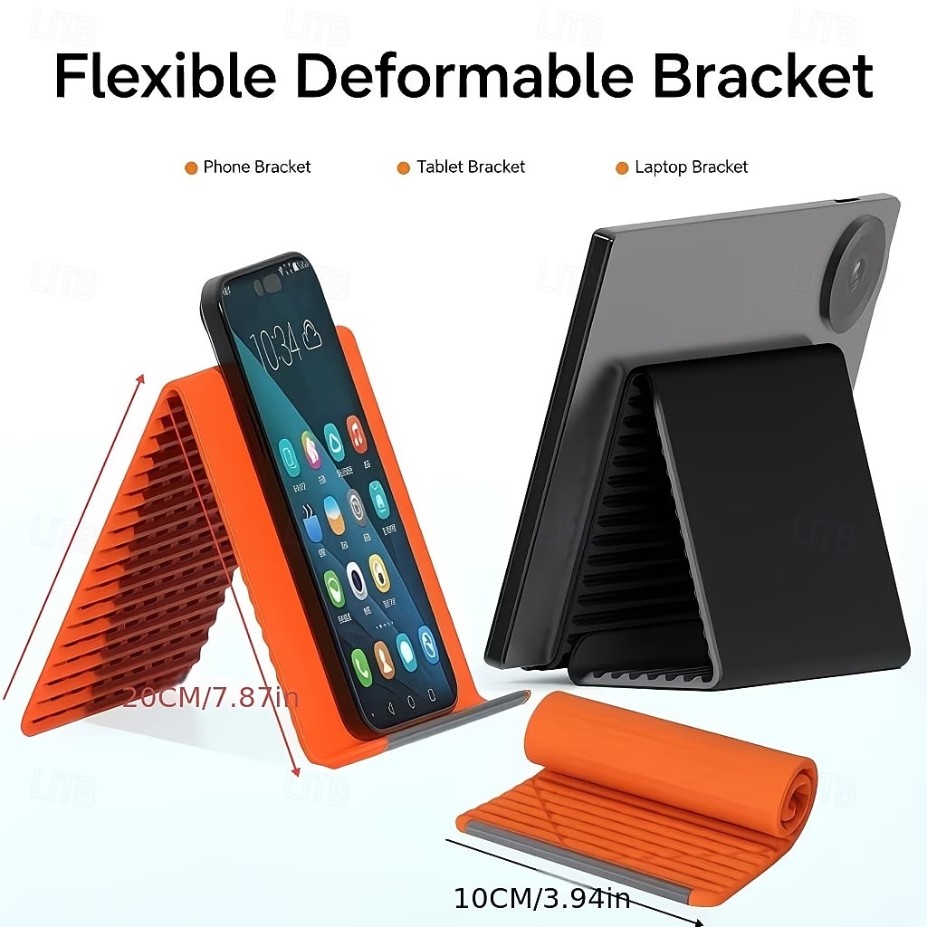 Suporte de silicone para celular com estrutura de alumínio, flexível e dobrável, que se adapta a qualquer formato, com ajuste multiangular para celulares e tablets. &dispositivos pequenos de 2026 por $13.49 –P8