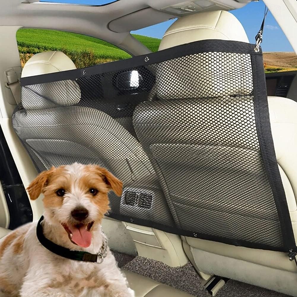 Rete divisoria universale per auto per animali domestici, divisorio regolabile per sedile posteriore dell'auto, barriera per cani, rete divisoria a maglie per sedile posteriore con cinghie regolabili del 2026 a $19.99 –P1