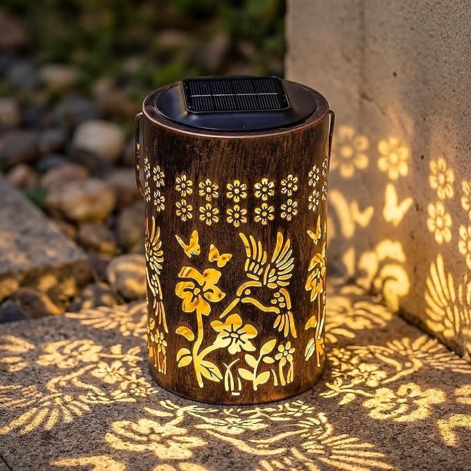 Hummingbird Solar Lantern Garden Decor, Metal Hanging Outdoor Lights Waterproof, Solar Powered Decorative Lights with Shadow Projection,Gifts for Women Mom Grandma 2026 - $19.99 –P1