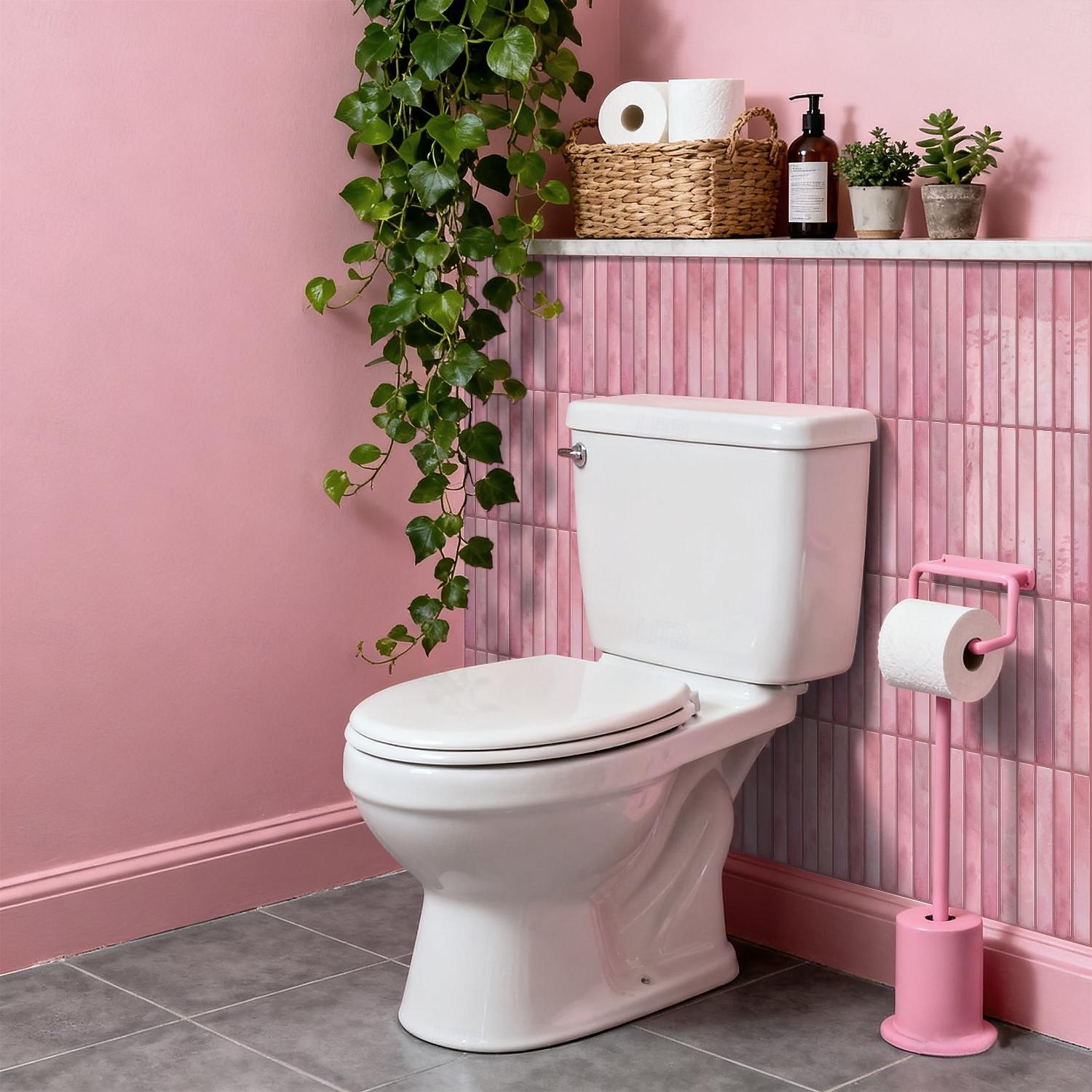 20pcs 3d Self-Adhesive Wall Imitation Tile Sticker, Removable Wall Sticker With Pink Decorative Pattern, Used For Kitchen Back Fender, Bedroom And Living Room Decoration Home Wall Renovation Decorativ 2026 - $45.99 –P5