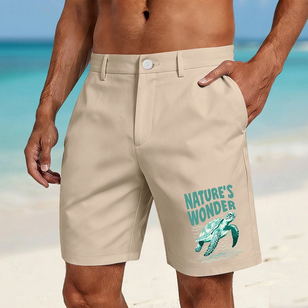 Hombre Naturaleza Tortuga Criaturas del mar Bermudas Pantalones cortos casuales Shorts de golf Media cintura Hawaiano Trabajo Playa Deporte Pantalones cortos de frente plano con 4 bolsillos Diseñador 2026 - $25.99 –P2