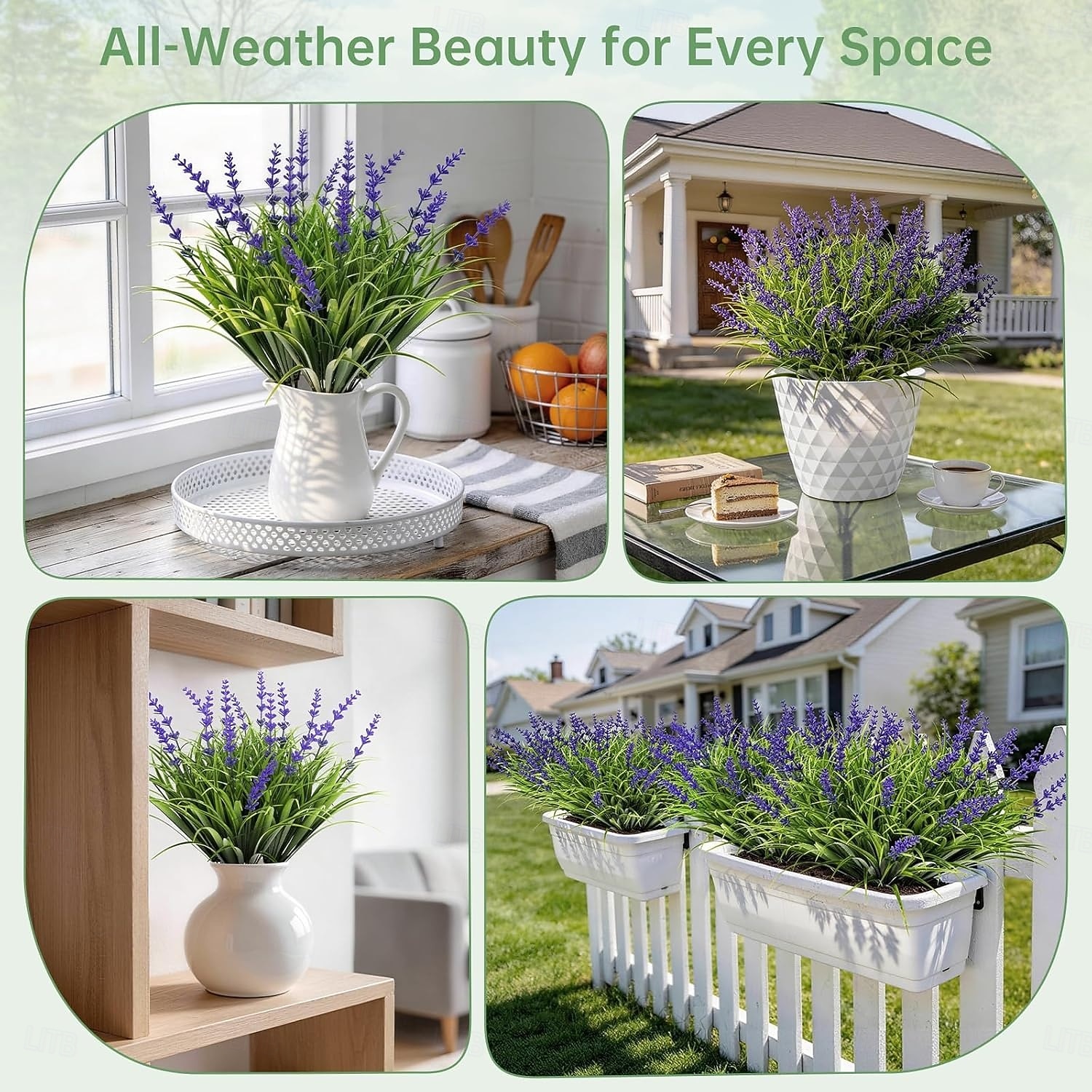 15 bundels UV-bestendige, kleurechte kunstplanten voor buiten &bloemen, in hoogte verstelbare nep-lavendelbloemen voor binnen &Buitendecoratie voor tuin, terras, pad, hangende plantenbak, veranda 2026 - $22.99 –P4