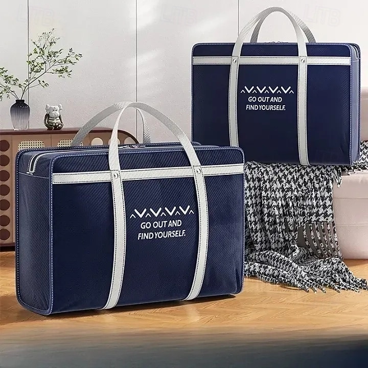 Boîtes de rangement pliables grande capacité pour vêtements, style classique bleu, poignées résistantes et fermeture éclair, organisateur de rangement multifonctionnel pour placard et sous-lit pour de 2026 ? $10.49 –P1