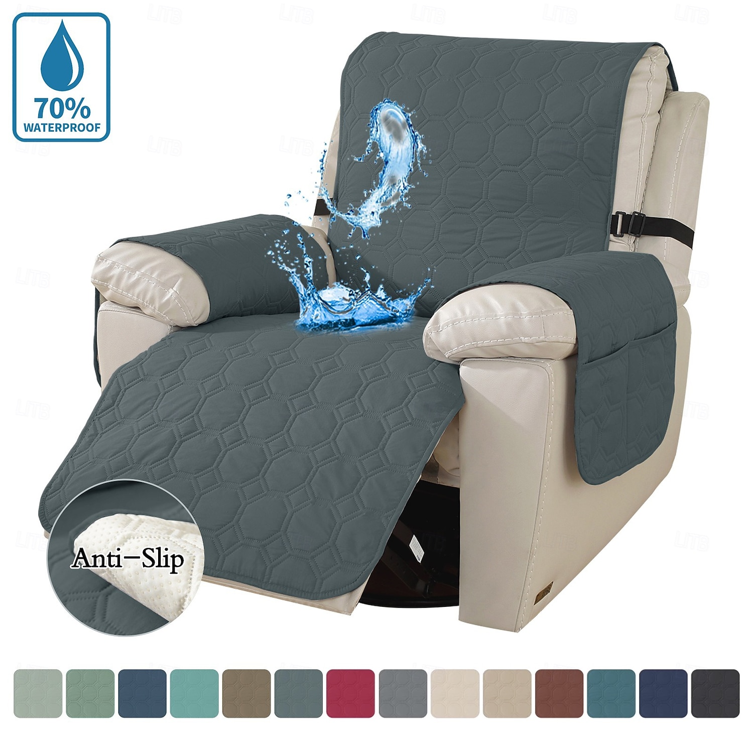 Husă de canapea impermeabilă, rabatabilă, matlasată, pentru animale de companie, din material textil, o singură bucată, acoperire completă, protector de canapea, antiderapant, antipete, protector de mobilier, utilizare în toate anotimpurile, pentru câini  2026 - $37.99 –P18