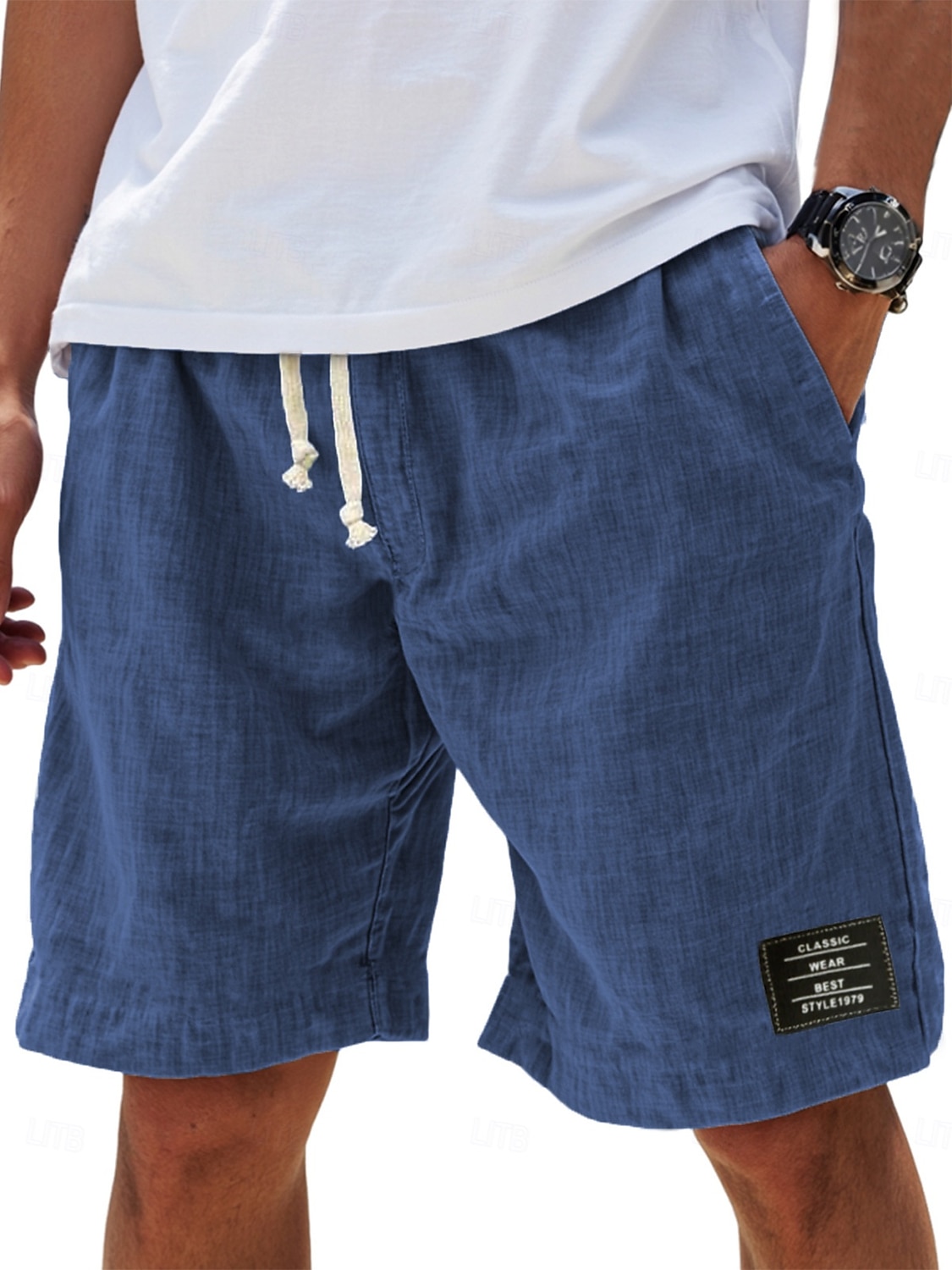 Bărbați Pantaloni Scurți Pantaloni scurți de vară Pantaloni scurți de plajă Pantaloni scurți casual Cordon Talie elastică Simplu Culoare solidă Confort Ușor Lungimea genunchiului Zilnic În aer liber 2026 - $22.99 –P7