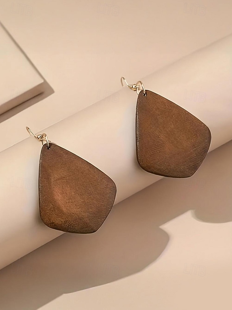 Boucles d'oreilles pendantes bohèmes en bois pour femmes, boucles d'oreilles géométriques vintage aux styles variés, parfaites pour les vacances à la plage, les séjours estivaux et le quotidien. de 2026 ? $7.99 –P9