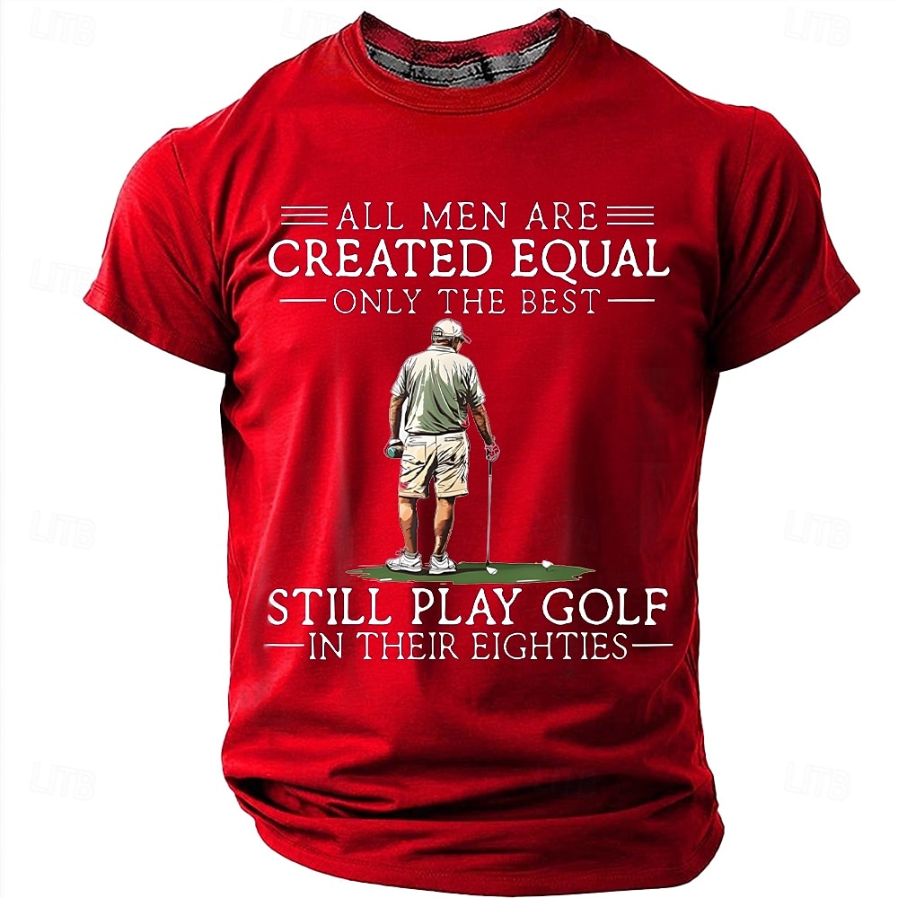 Herren Golf T Shirt Kurzarm T-Shirt 3D-Druck Rundhalsausschnitt Hemd Mode Täglich Täglich Straße Rote Dunkelgrün Sommer Frühling Bekleidung S M L XL XXL XXXL 2026 - $18.99 –P12