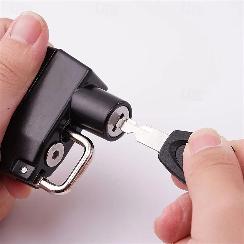 2er-Pack Motorradhelmschloss, universelles Diebstahlsicherungsschloss für Lenkerbefestigung an Motorrad, Roller und Fahrrad, robustes Metallschloss mit 2 Schlüsseln, passend für Lenker mit 22–25 mm 2026 - $18.99 –P9