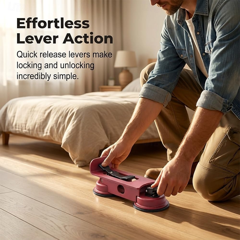Floor Suction Cup Tool, Adjustable Height Floor Gap Fixer Tool, Carbon Steel Floor Suction Cup Tool With Rubber Pad, Heavy-Duty Laminate Flooring Tools For Wood And Vinyl Planks For Home DIY 2026 - $22.99 –P4