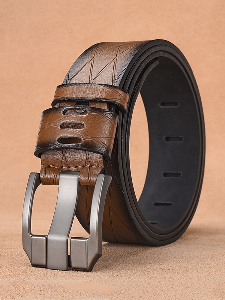 Vintage-Businessgürtel für Herren aus Lederimitat, verstellbare Länge, verschiedene Farben, klassischer Retro-Stil, perfekt für den Arbeitsweg, Urlaub und Freizeit. 2026 - $11.99 –P4