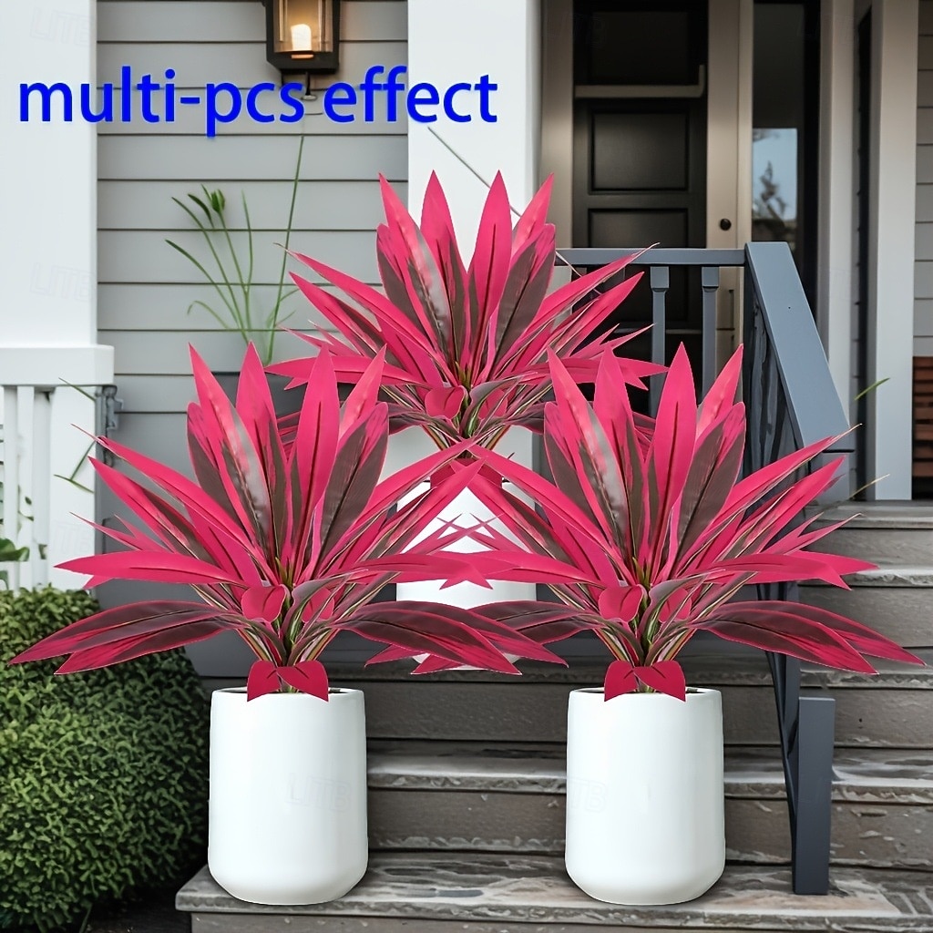 6 Pcs Artificial Tropical Plant 17 Leaves Faux Bamboo Dracaena for Indoor & Outdoor Decor, DIY Floral Arrangements, Plant Walls, Garden, Patio & Greenery Accents 2026 - $35.99 –P7
