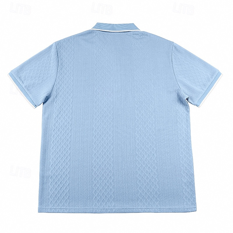 Homens Polo com zíper Textura Casual Feriado Lapela Quarter Zip Manga Curta Moda Básico Tecido Jacquard Quarter Zip Verão Normal Azul Claro Preto Branco Vinho Azul Marinha Caqui Polo com zíper de 2026 por $22.99 –P4