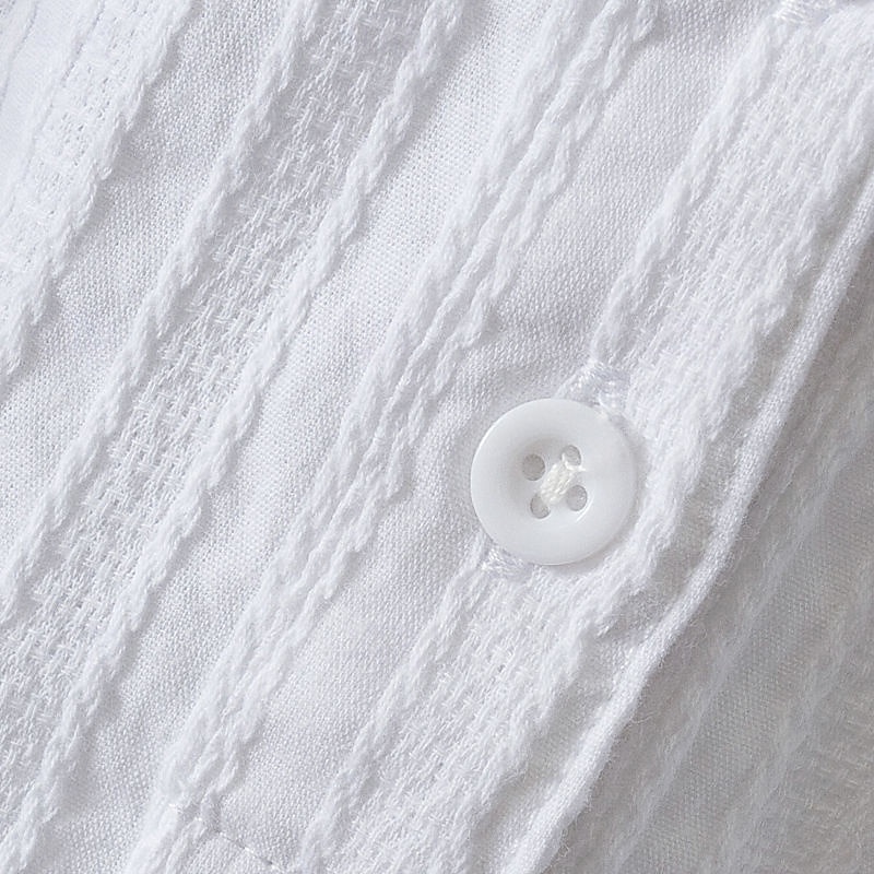 Damen 100% Baumwolle Hemd Popover Hemd Sommerhemd Shirt Einfarbig Schlicht Urlaub Mode Lässig Langarm Rundhals Lange Tops Streetwear Strand Feiertag Weiß Sommer Frühling Herbst 2026 - $27.99 –P4