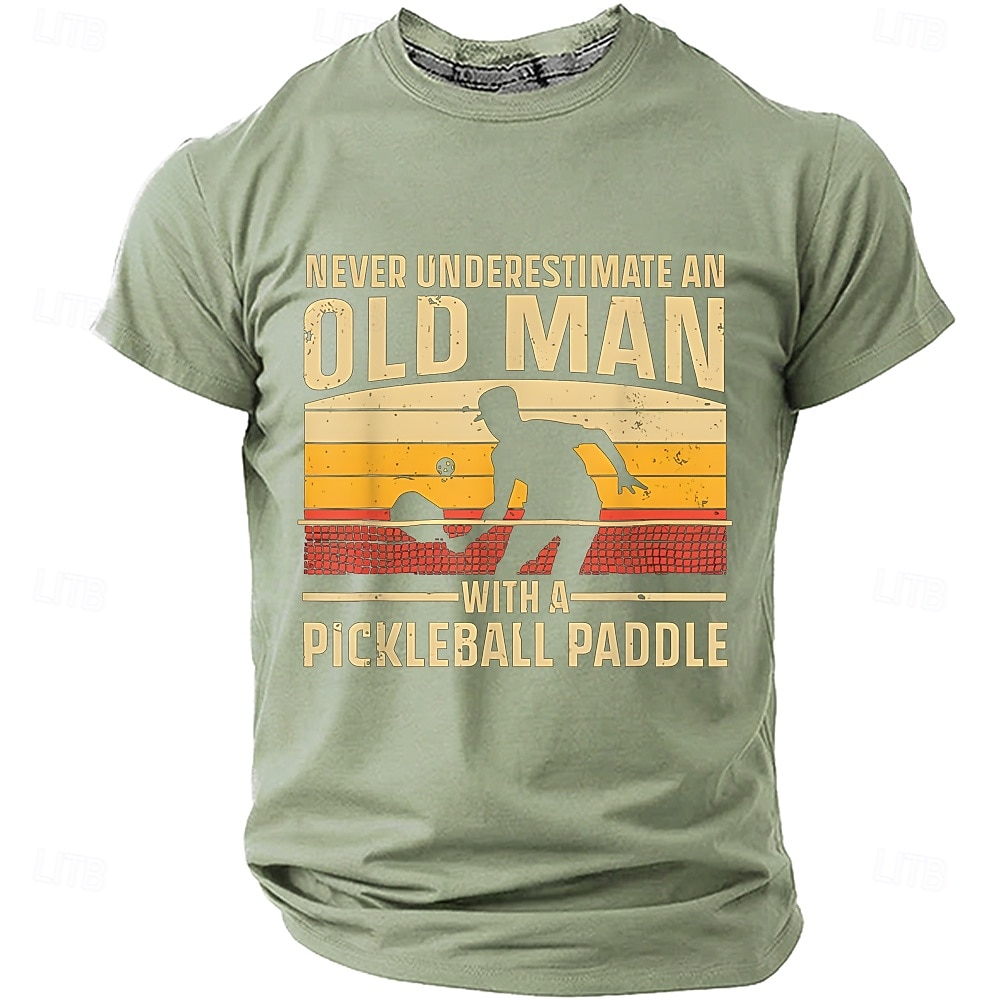 Homme Vieil Homme Pickleball T-shirt Manche Courte T-shirt Impression 3D Col ras du cou Chemise Mode Quotidien Quotidien Rue Rouge Été Printemps Vêtement Tenue S M L XL XXL XXXL de 2026 ? $18.99 –P7