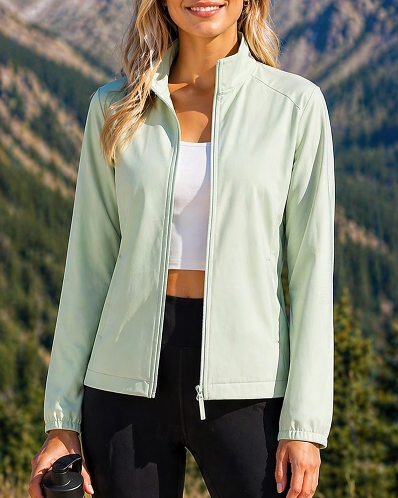 Women's Windbreaker Softshell Jacket Hiking Jacket Outdoor Sun Protection Quick Dry Lightweight Breathable Hiking Outfits Hiking Clothes Summer Spring Jacket Climbing Camping / Hiking / Caving Solid 2026 - $34.99 –P1