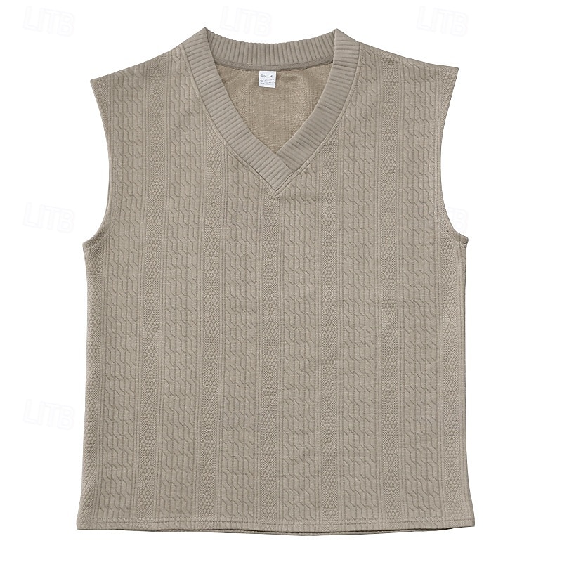 Men's T-Shirt Outfits Tee Top Sleeveless V Neck Spring & Summer Summer Spring Knitwear Hawaiian Designer Knitted Casual Daily Home White Top Tee for Men 2026 - $21.99 –P14