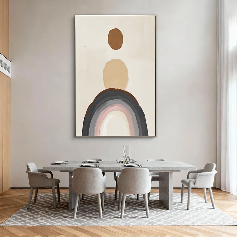 Abstract Geometric Minimalist Canvas Painting Nordic Painting and ...