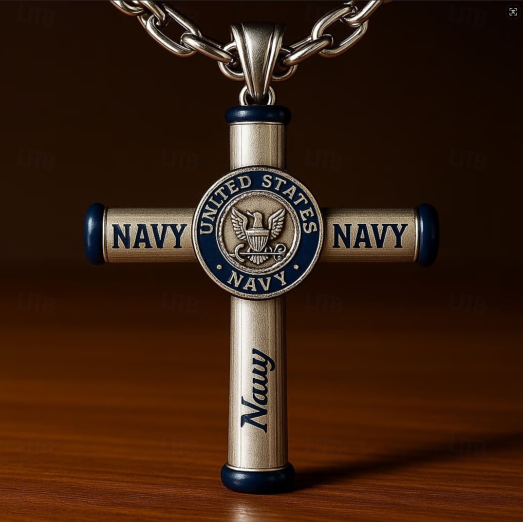 2026年 男性用アメリカ軍十字架ネックレス、USMC愛国記念ペンダント、決して忘れられない戦没者追悼記念日刻印入り十字架（アメリカ国旗ディテール付き）、退役軍人や戦没者への追悼ジュエリーギフト  コレクション – $16.99 –P3