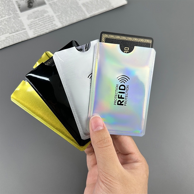 100 Pack RFID Blocking Sleeves Set, Credit Card Protectors or Passport Sleeves, Identity Theft Protection for Travel, Colorful Slim Card Holder for Wallets, Anti-Theft Shield 2026 - $13.99 –P1