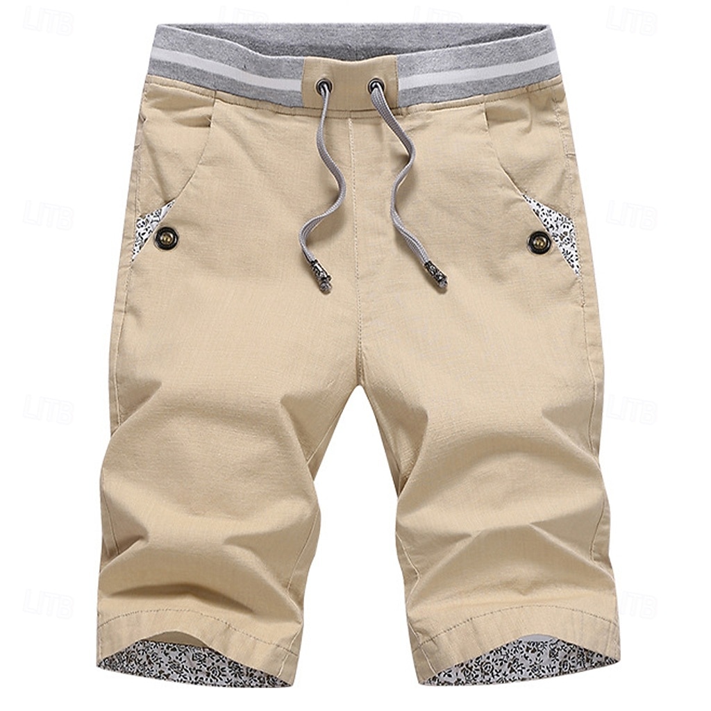 Per uomo Shorts Shorts di Lino Pantaloncini Estivi Shorts da Spiaggia Coulisse Tasca Elastico in vita Blocco di colori Tinta unita Comodità Traspirante Corto Casuale Quotidiano Spiaggia Vacanza Moda del 2026 a $17.99 –P2