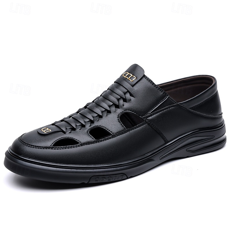 Sandale bărbătești albastre, cu șireturi, casual, respirabile, cu vârful închis, confortabile, de vară, stil smart casual pentru bărbați, ideale pentru purtare zilnică, călătorii în vacanță 2026 - $34.99 –P3