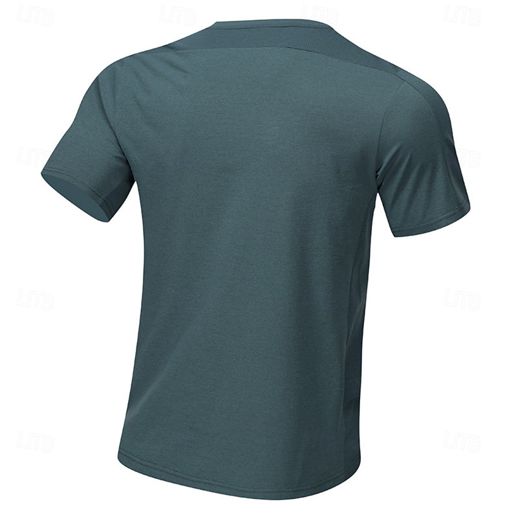 Men's T Shirt Short Sleeve Shirt Tee Top Short Sleeve Crew Neck Summer Spring Solid Color Streetwear Stylish Leisure Quick Dry Slim Daily Outdoor Running Light Grey Top Tee for Men 2026 - $22.99 –P4