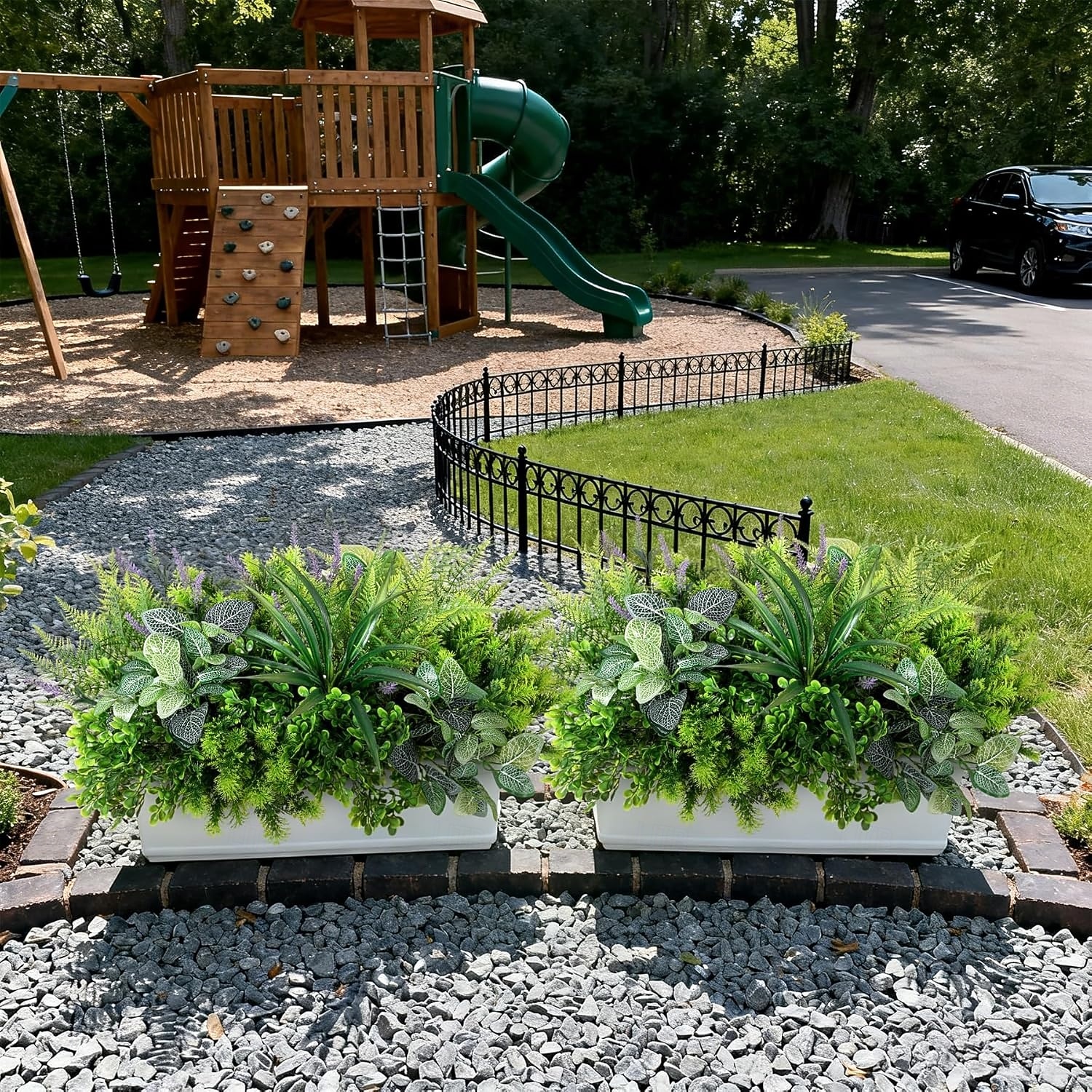 Venkovní umělé rostliny odolné proti UV záření - 12 kytic, realistické umělé eukalyptové kapradiny, levandulové zeleně na terasu, zahradu, přední verandu, dekoraci, odolné proti povětrnostním vlivům, 2026 - $22.99 –P3