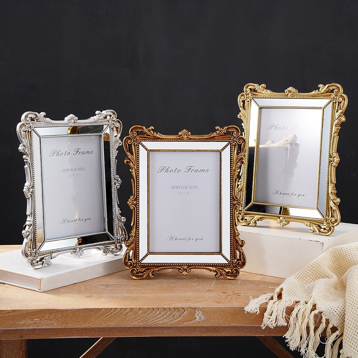 1PC, Featuring Rococo Baroque Three-dimensional Relief Carving Technique. This Decorative Photo Frame for Home And Wedding Wse Is Suitable for Both Tabletop Display And wall Hanging 2026 - $23.99 –P1