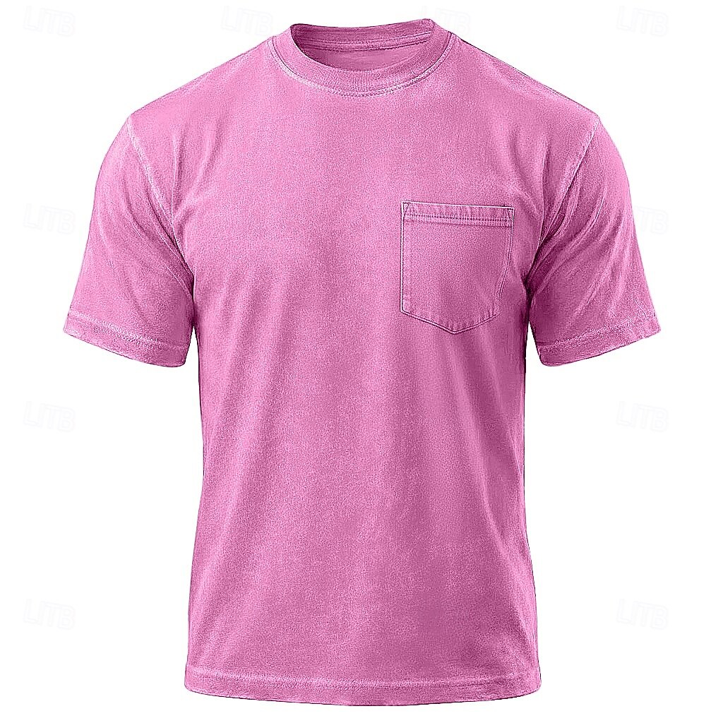 SoftFade™ Heren T Shirt 100% Katoen Acid Wash Shirt Tee Top Korte Mouwen Ronde Hals Crewneck Zomer Lente Effen Kleur Vintage Streetwear Designer Zak Garment Dyed Vervaagd Casual Vakantie Straat 2026 - $31.99 –P6