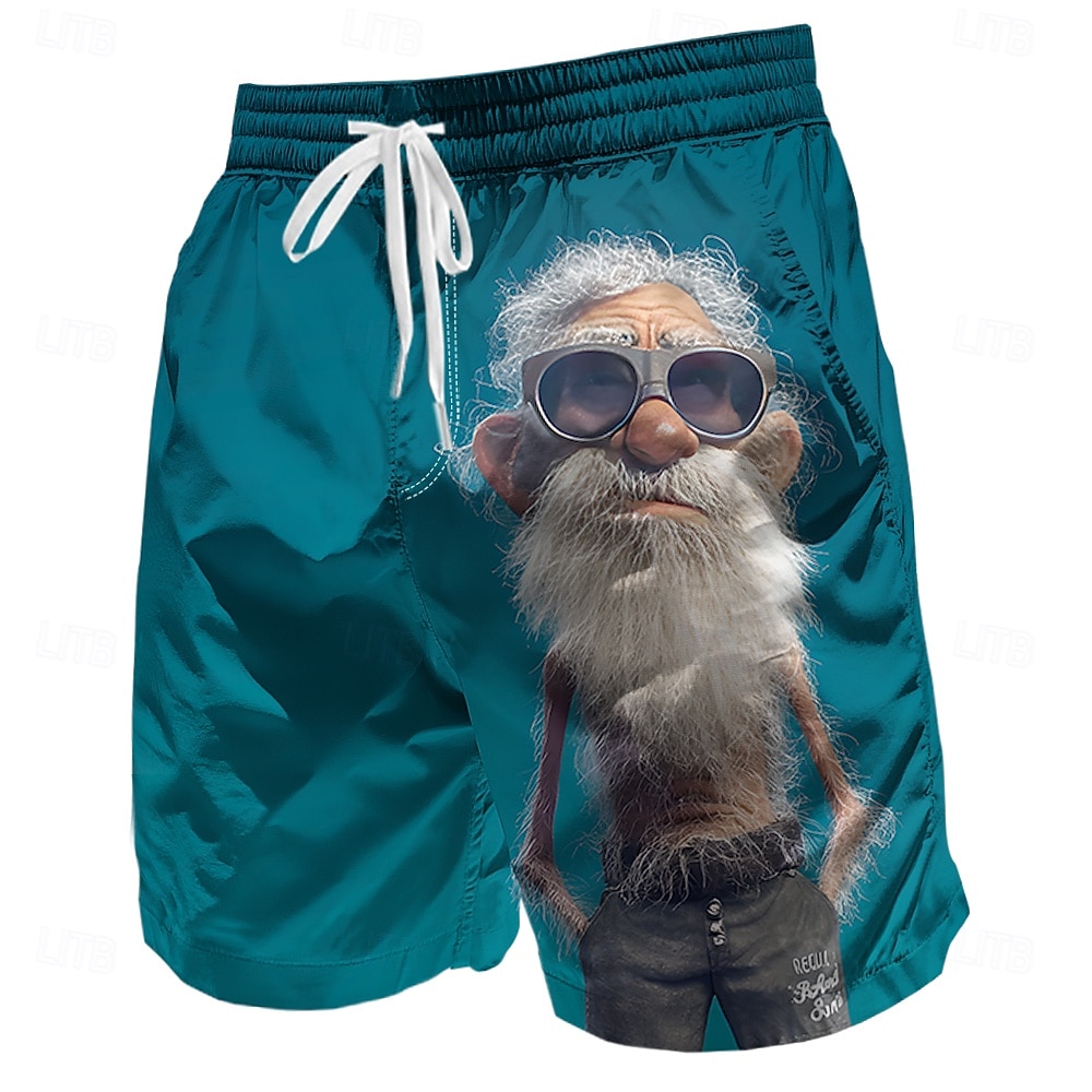 Per uomo Personaggi di cartoni animati Divertente Vecchio Uomo Costumi da bagno Pantaloncini da mare Pantaloncini da Surf Misura del girovita medio Retrò Vintage All'aperto Vacanza Abbigliamento del 2026 a $10.99 –P1