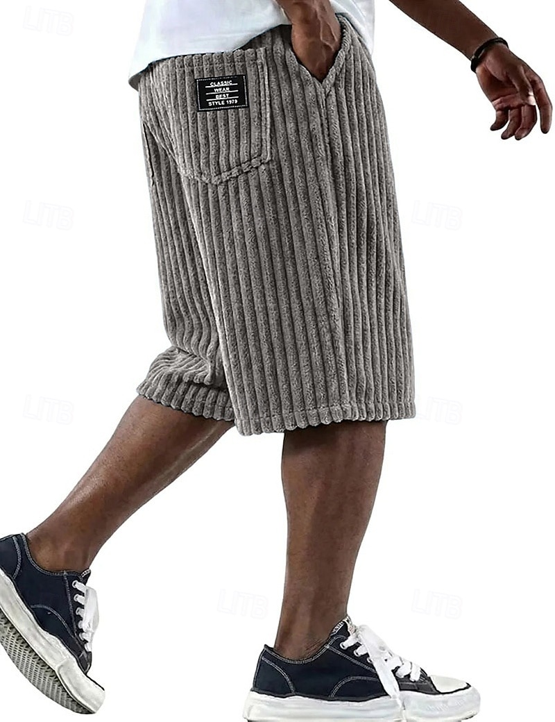 رجالي شورتات شورت كاجوال سروال قصير جيب مرونة الخصر ألعاب بسيطة سهل راحة متنفس طول الركبة فضفاض الأماكن المفتوحة عطلة العطلة موضة أسود أبيض مرن نسبياً 2026 - $25.99 –P2