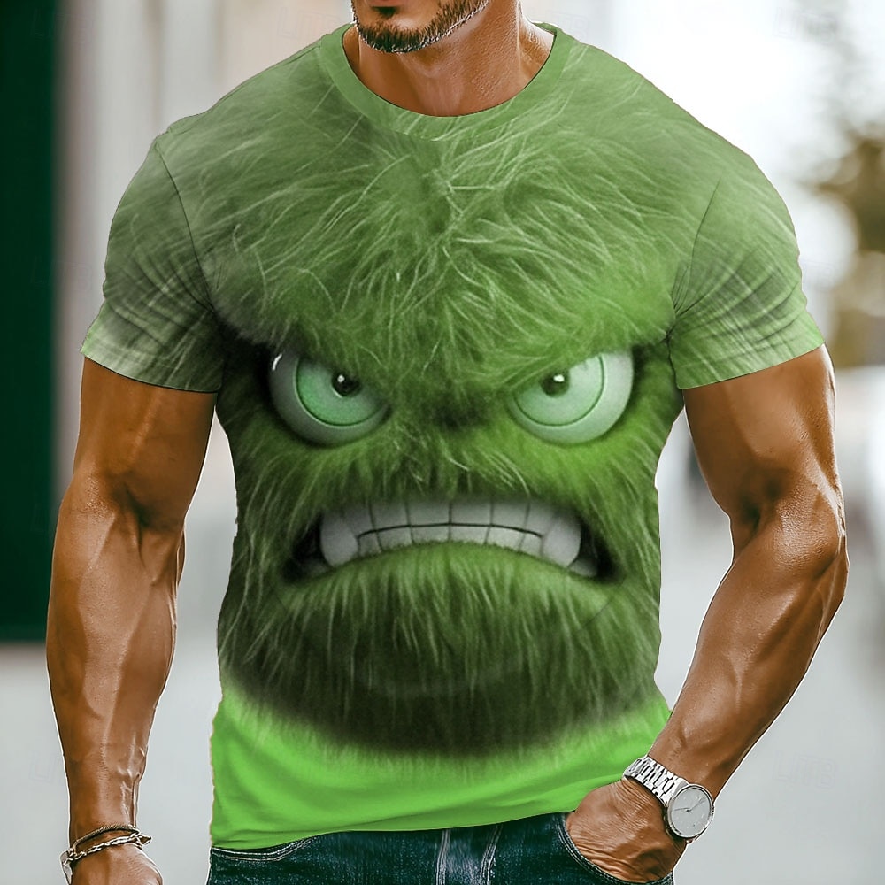 Per uomo Emote divertenti Maglietta Manica Corta maglietta Stampa 3D Girocollo Camicia Moda Esagerato Casuale Quotidiano Streetwear Blu Rosso Viola chiaro Estate Primavera Abbigliamento S M L XL 2XL del 2026 a $18.99 –P5