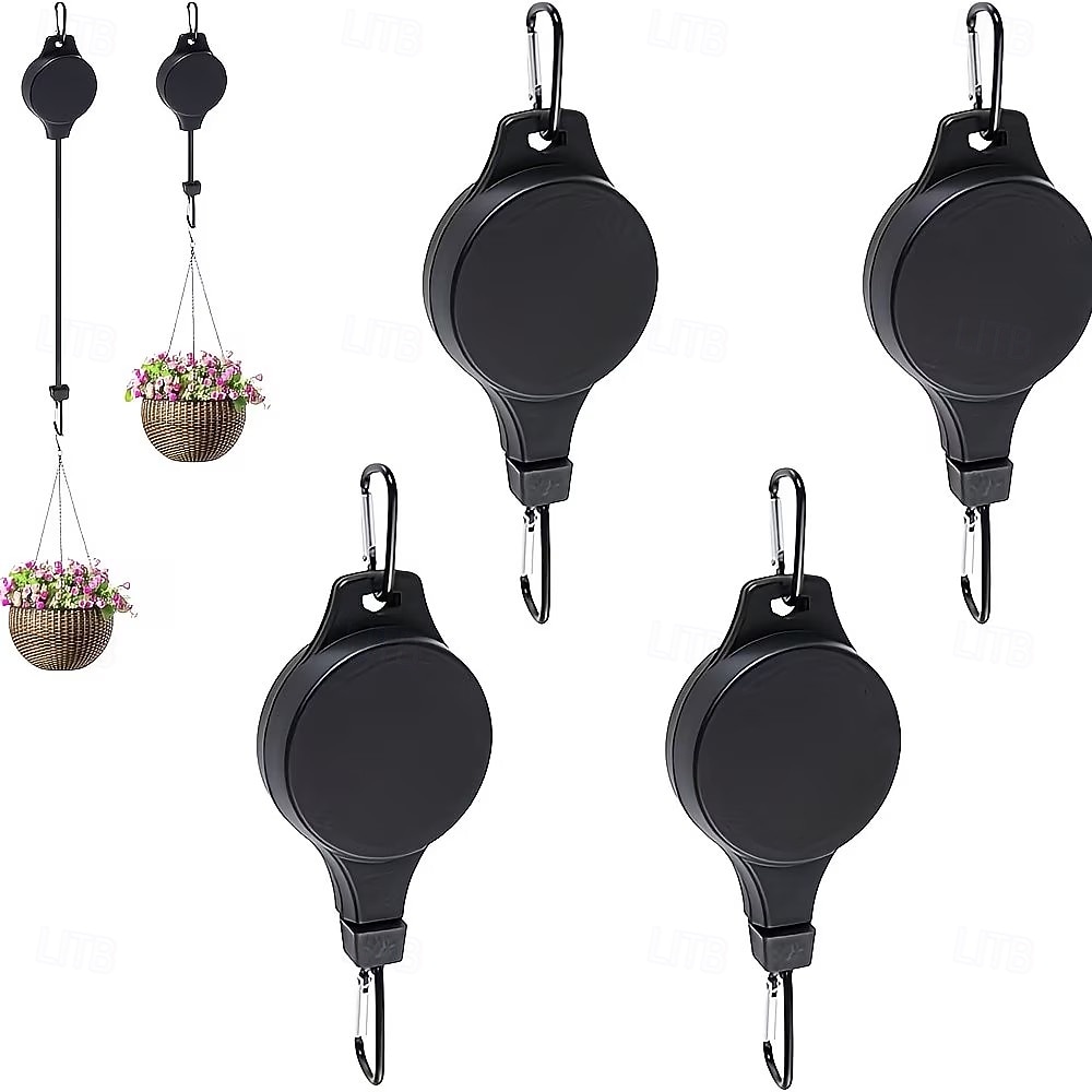 2/4/6 poleas para plantas, cesta colgante retráctil, polea con gancho descendente para cesta de jardín 2026 - $16.99 –P2