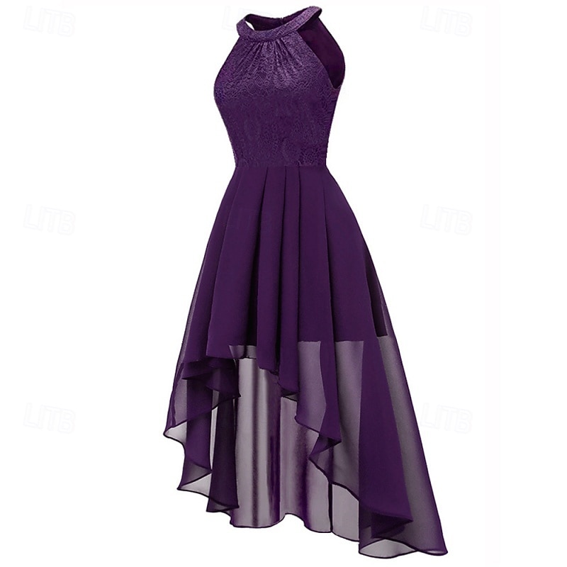 Women's Midi Dress Chiffon Dress Casual Dress Elegant Fashion Modern Outdoor Vacation Party Regular Fit Plain Sleeveless Halter Neck Blue Pink Purple Summer Spring 2026 - $39.99 –P16